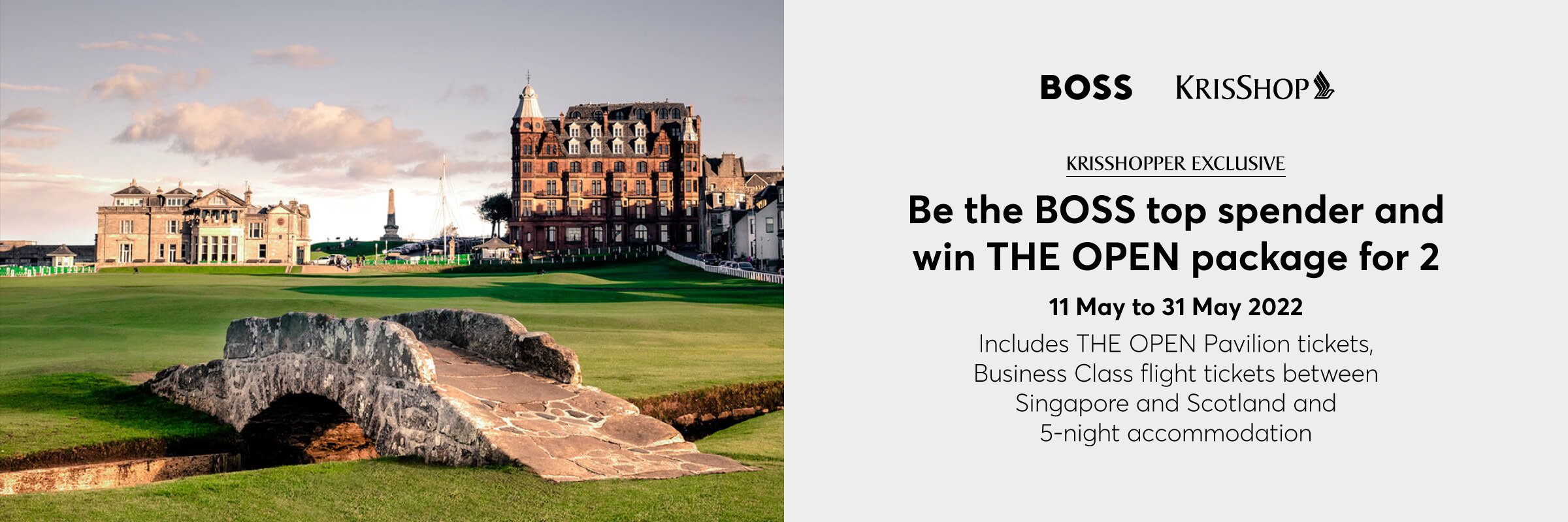 BOSS: win a trip to The 150th Open at St. Andrews