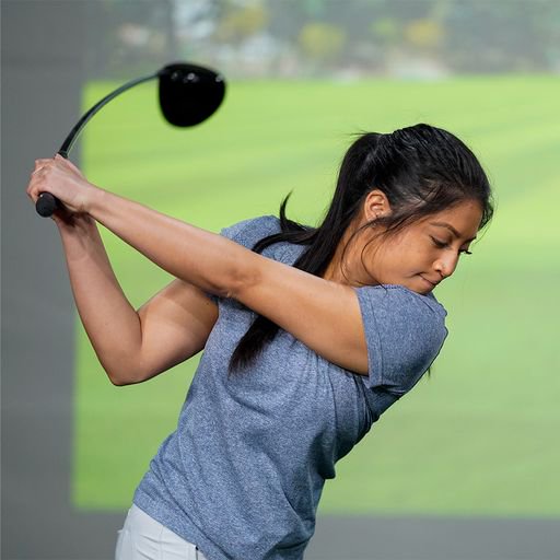 golfer swinging golf club