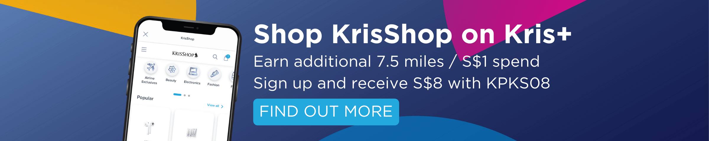 Shop KrisShop on Kris+ With 16.67% miles-back