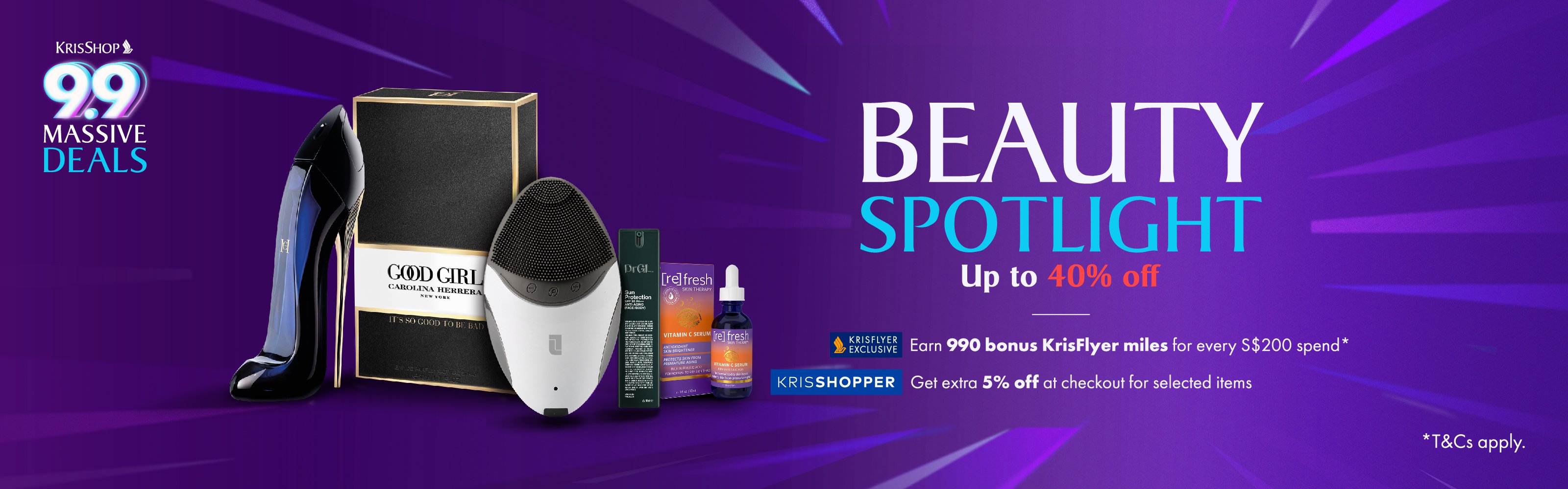 KrisShop's 9.9 Massive Deals - Up to 40% off Beauty