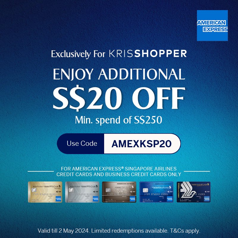 KrisShop x Amex - S$20 OFF