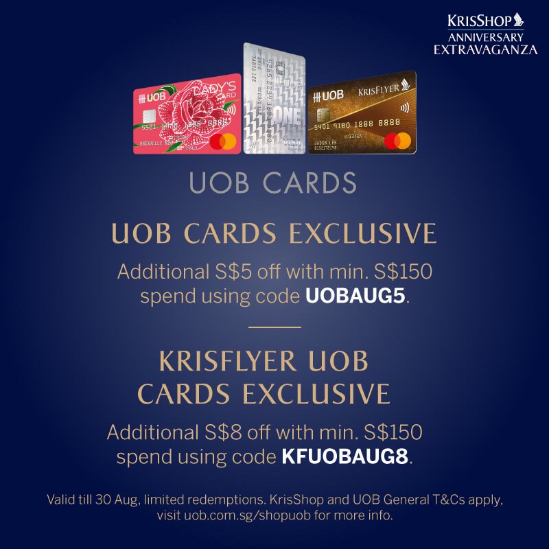 UOB Cards Exclusive Offer - Up to S$8 off with min. spend S$150