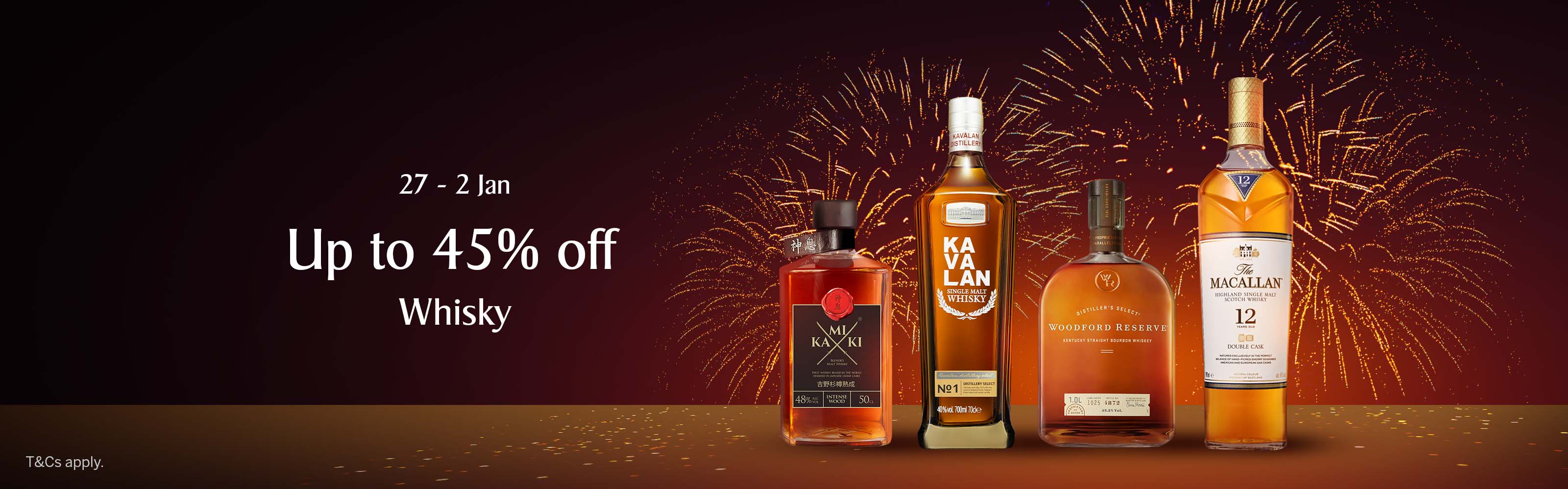 Up to 45% off Whisky