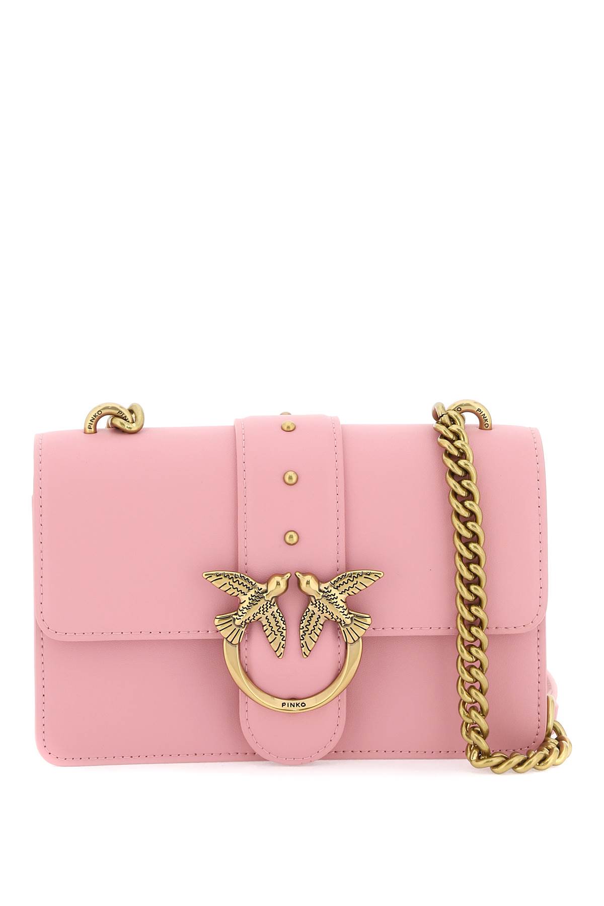 PINKO CLASSIC LOVE ICON SIMPLY SHOULDER BAG DUSTY PINK | PINKO ...