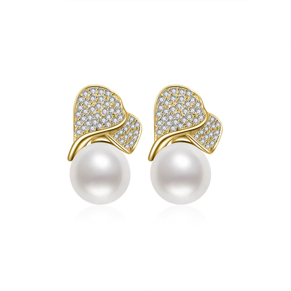 PEARLY LUSTRE GARDEN CITY FRESHWATER PEARL EARRINGS GOLD WE00518 ...