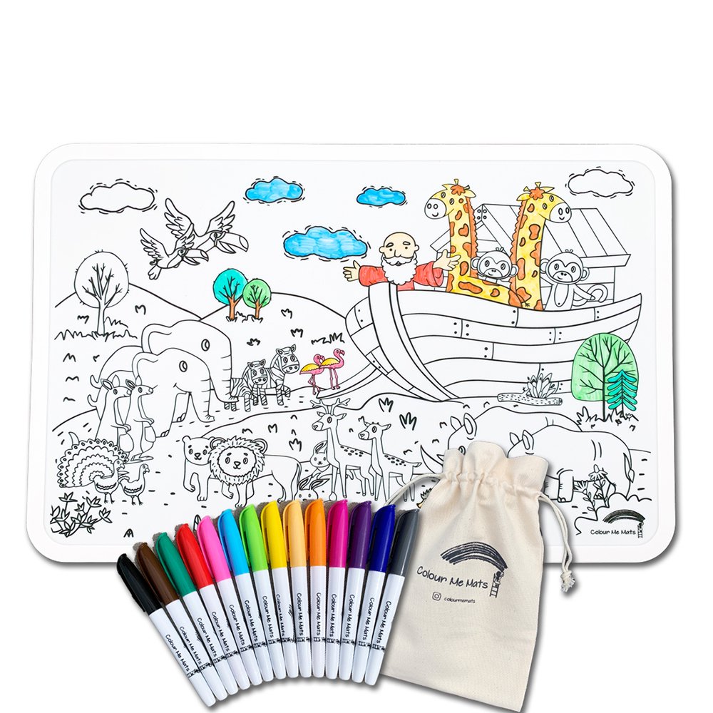 Colour Me Mats Noah S Ark Colouring Mat Bundle Colour Me Mats Krisshop Singapore Airlines