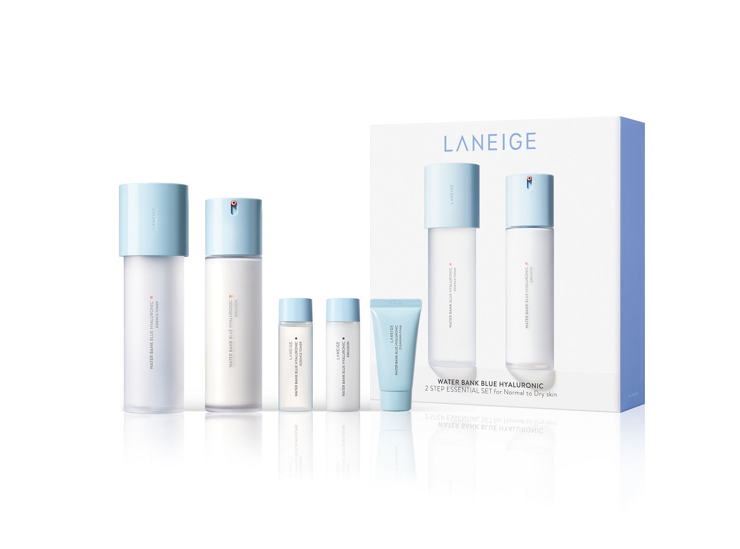 LANEIGE WATER BANK BLUE HYALURONIC DRY SKIN ESSENTIAL 2 STEP SET