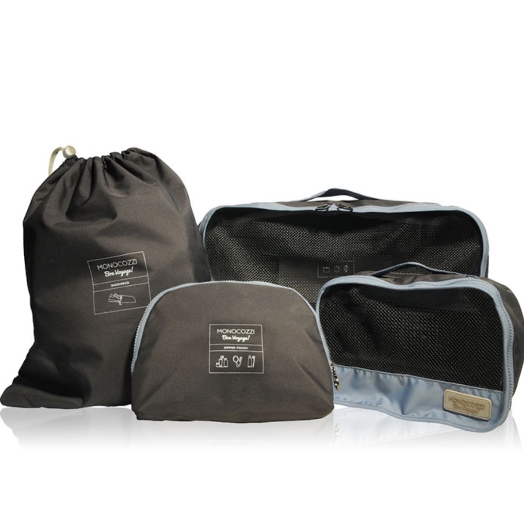 MONOCOZZI BON VOYAGE | TRAVEL BAGS 4 IN 1 SET - CHARCOAL | MONOCOZZI ...