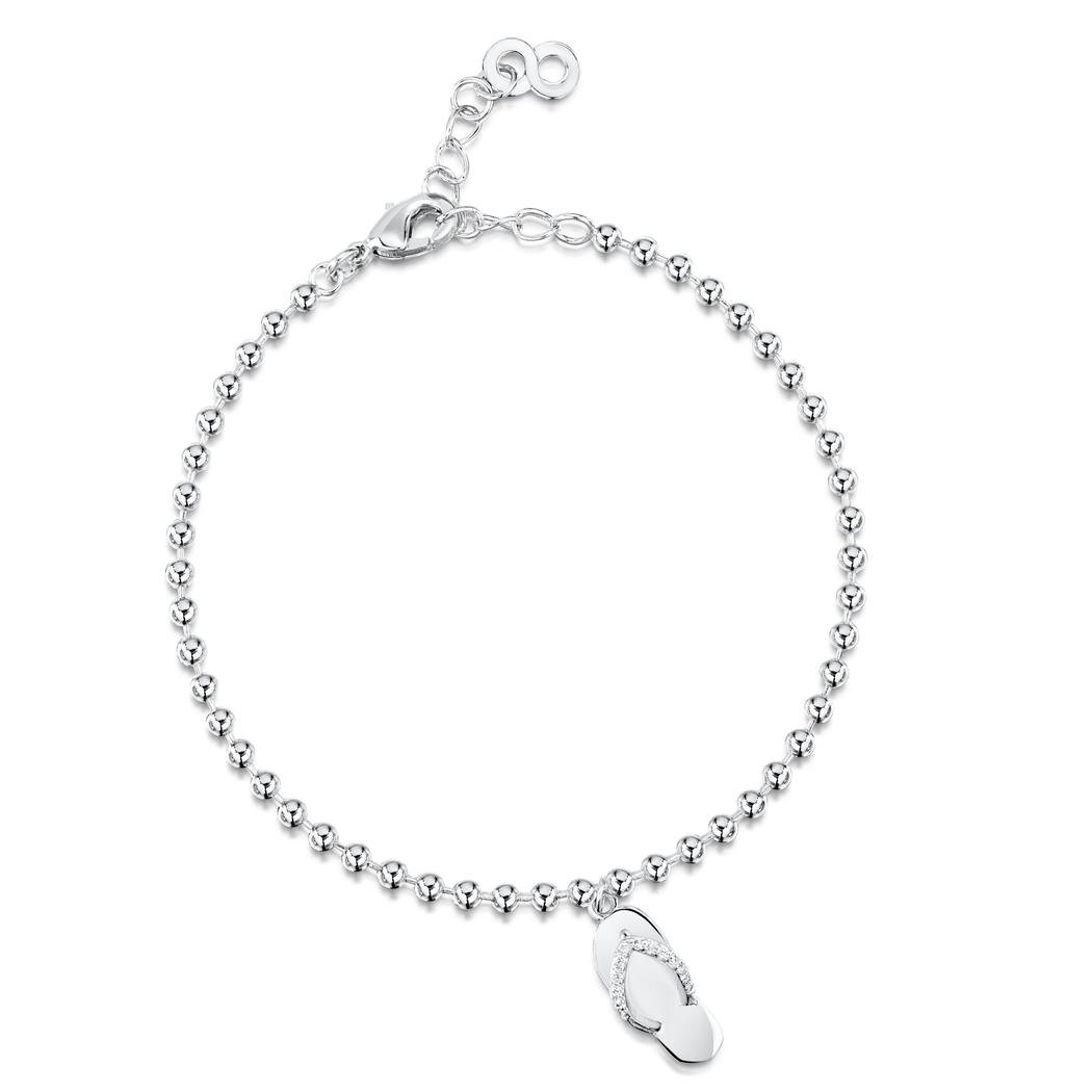 LOVE X INFINITY RHODIUM WHITE FLIP FLOP BRACELET | LOVE X INFINITY ...