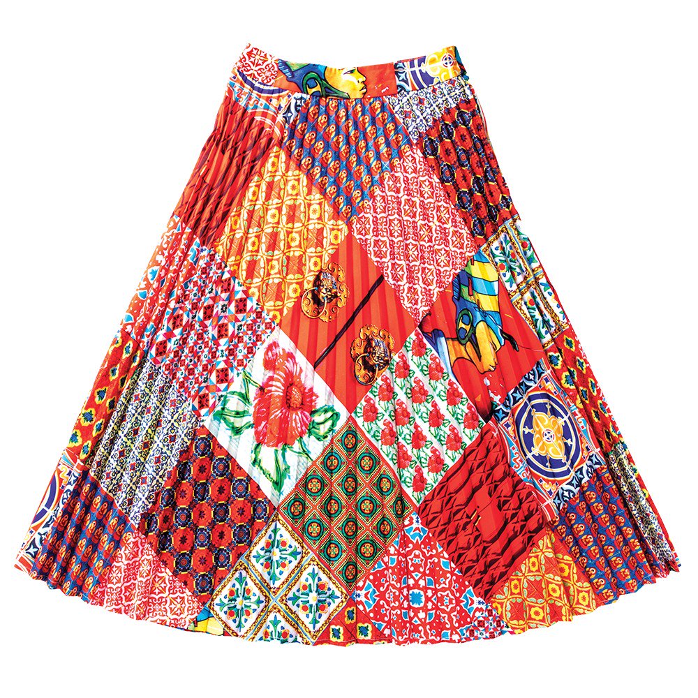 PHOTO PHACTORY PERANAKAN TILES PLEATED SKIRT BARN RED (S) | PHOTO ...