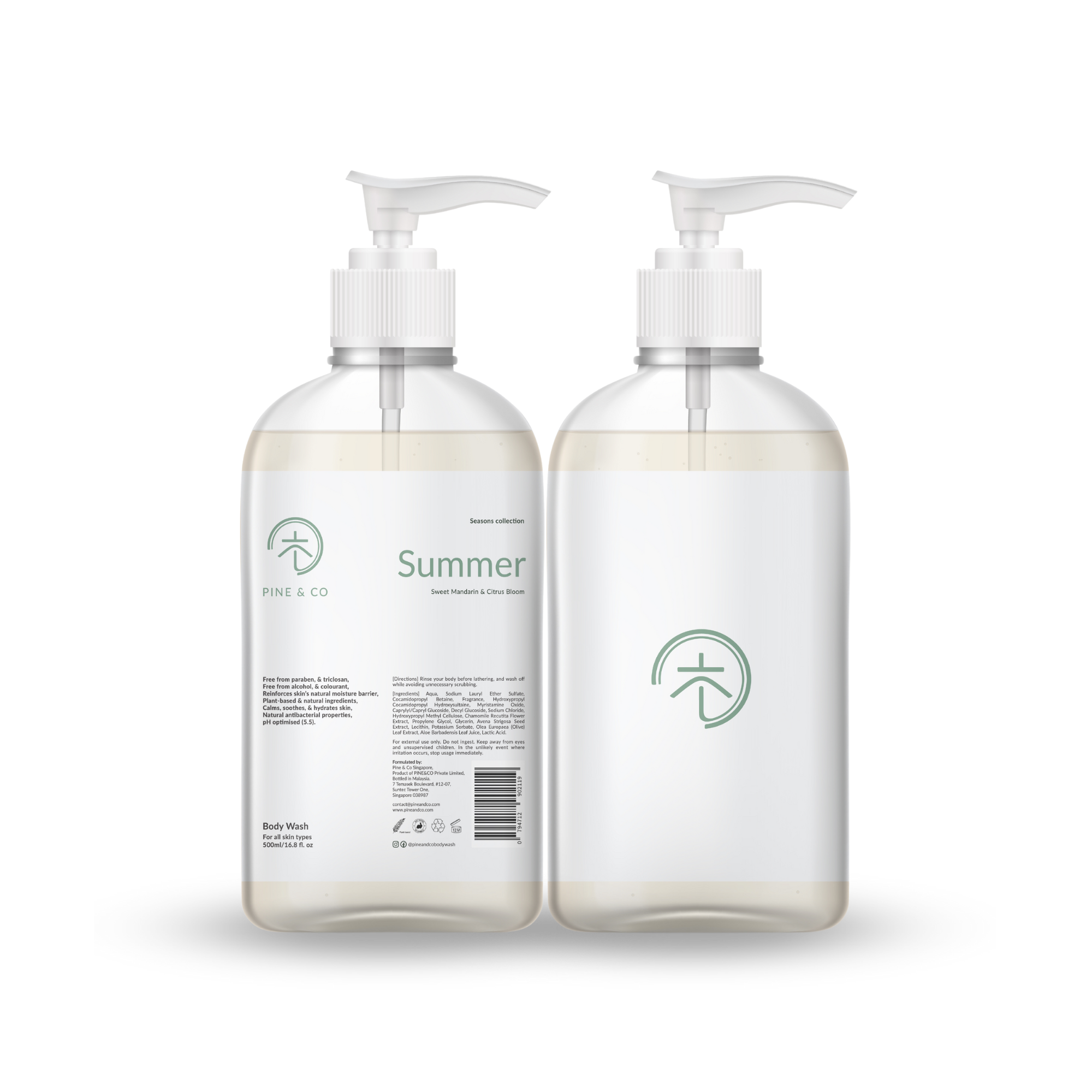 PINE & CO SUMMER BODY WASH BUNDLE OF 2 - 2 x 500ml | PINE & CO